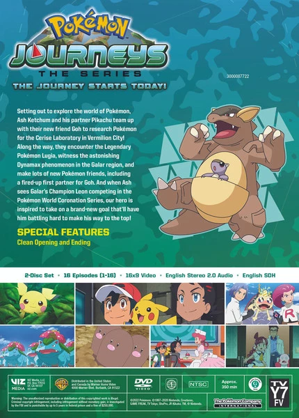 VIZ Pokemon Journeys The Journey Starts Today! DVD 2 VIZ Pokemon Journeys The Journey Starts Today! DVD - Image 2