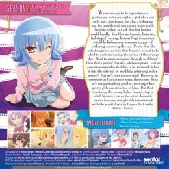 SENTAI FILMWORKS Hayate The Combat Butler Season 4 Cuties DVD -DVD Sales Store 814131010377 DVD Hayate the Combat Butler Season Four back